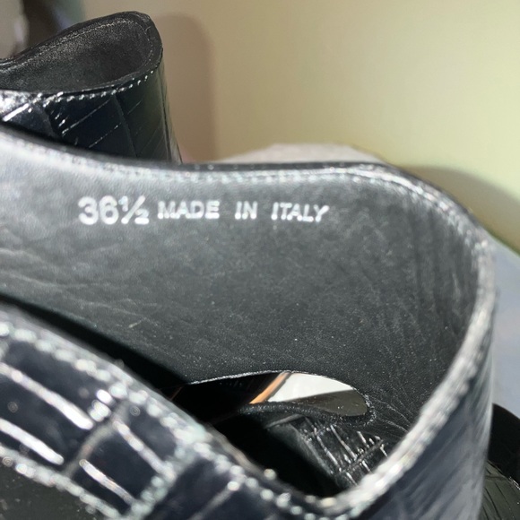 Rodarte designer heels shoes size 6 36.5 made in Italy leather clear wedge NWOT - Picture 6 of 7